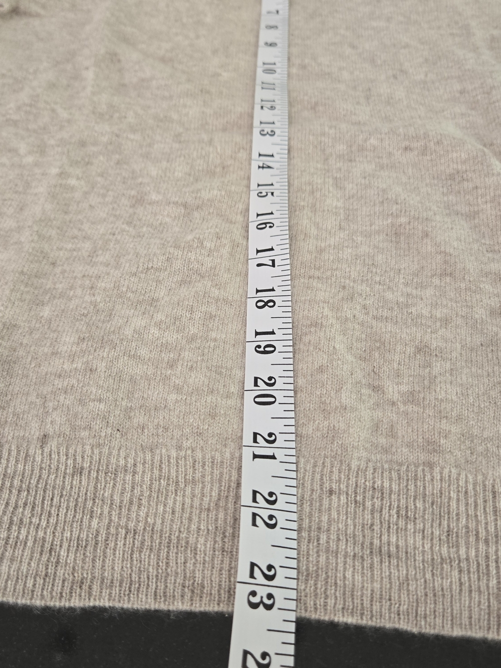 Charter Club Luxury 100% Cashmere Pearl Taupe Heather Basic Crewneck Sweater XS - Picture 7 of 11